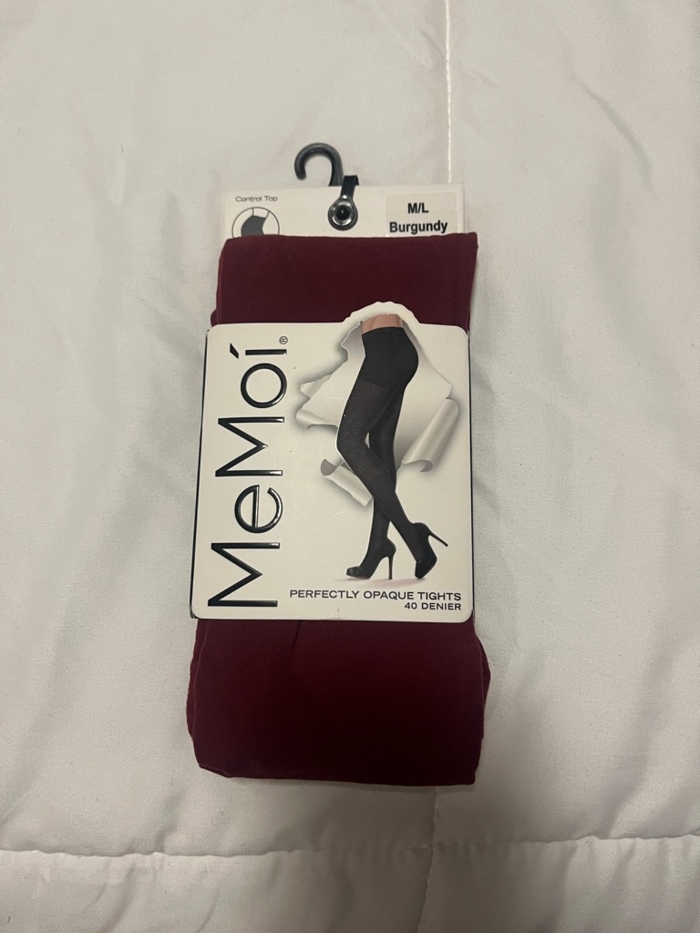 MeMoi Opaque Tights in Burgundy